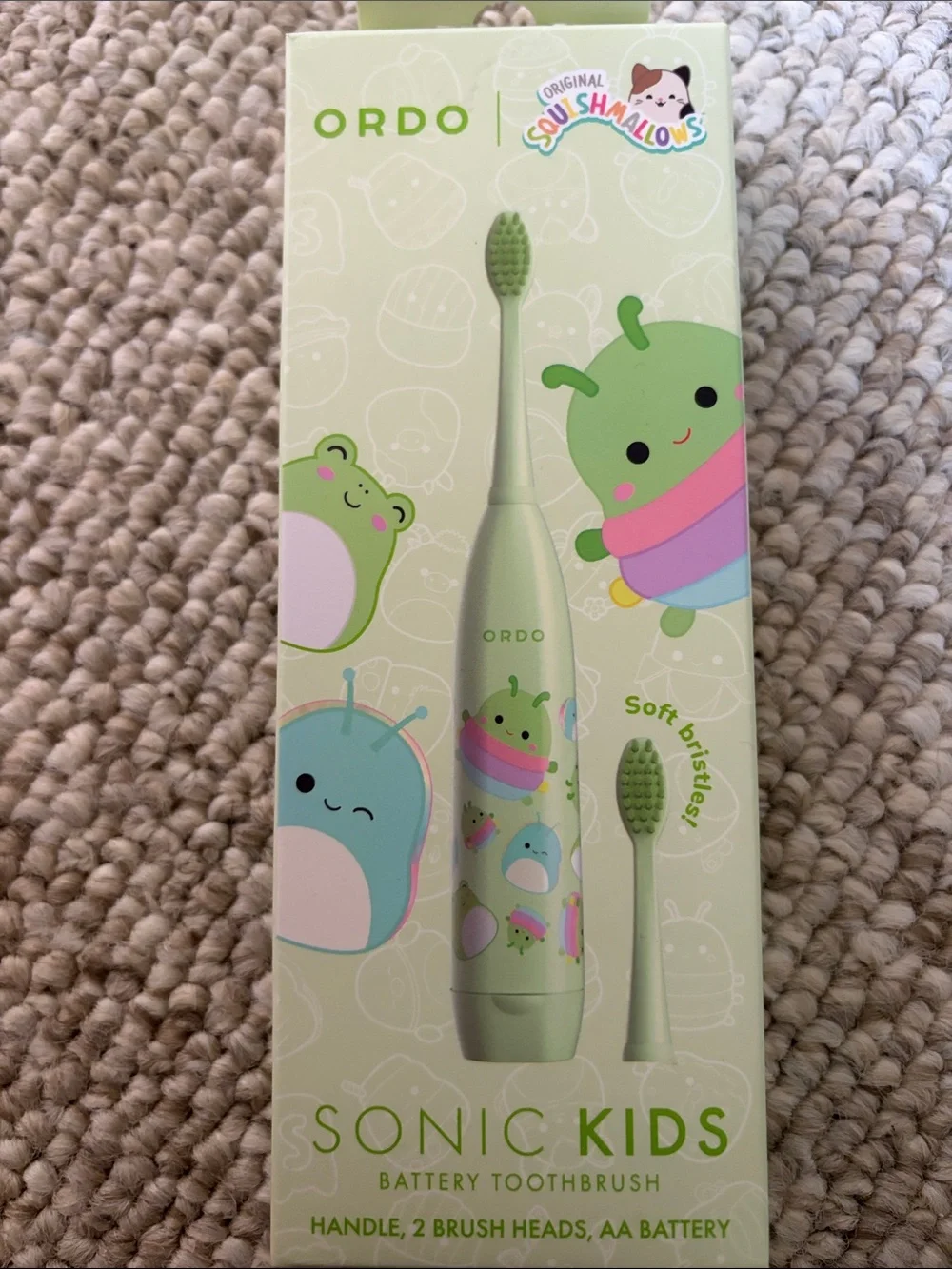 SQUISMELLOW Sonic Kids Battery Toothbrush — Light Green